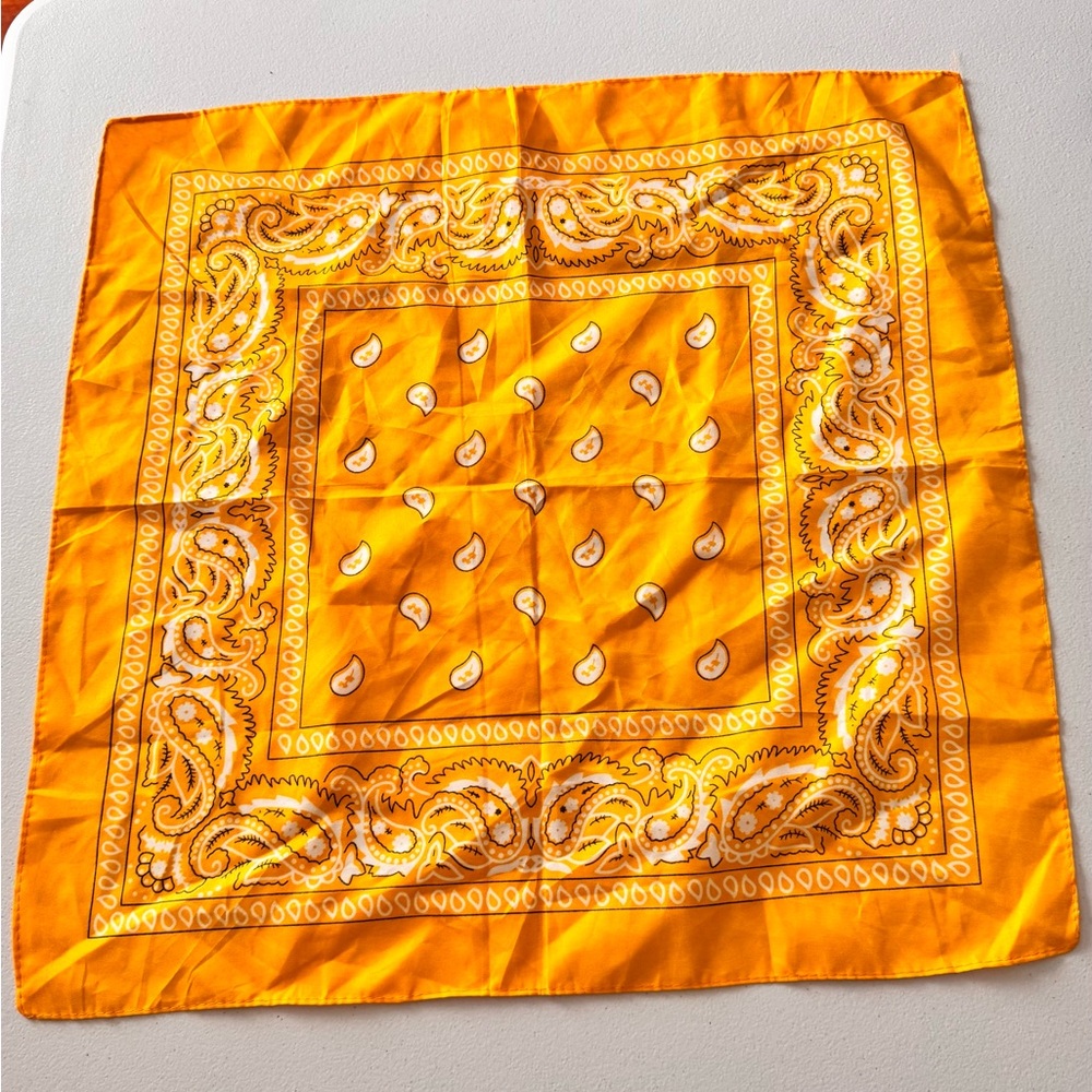 Yellow Paisley Bandana